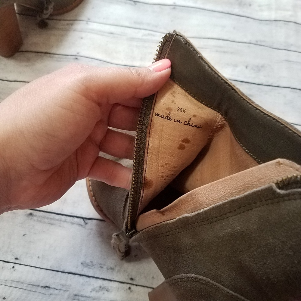Joie |taupe leather booties, size 5.5 - Picture 5 of 6
